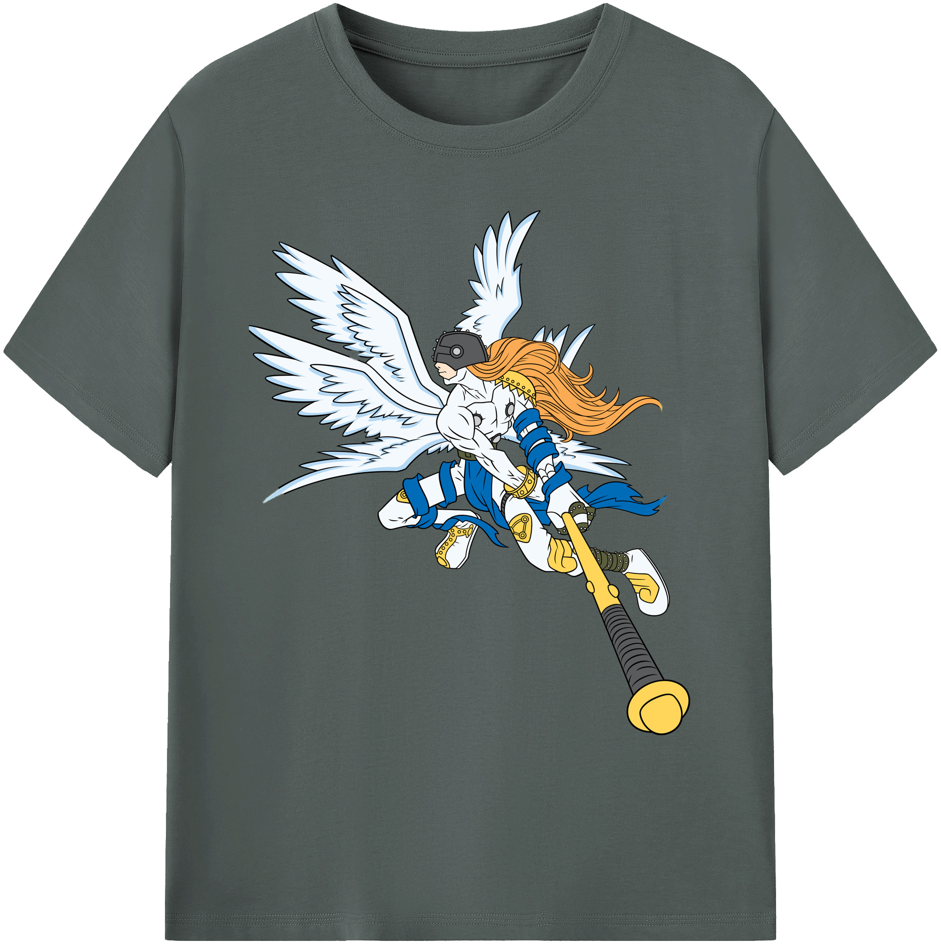 （画像用） Digimon デジタルモンスター/デジモン 綿100％ メンズ半袖Tシャツ｜肌触りやわらか＆通気性